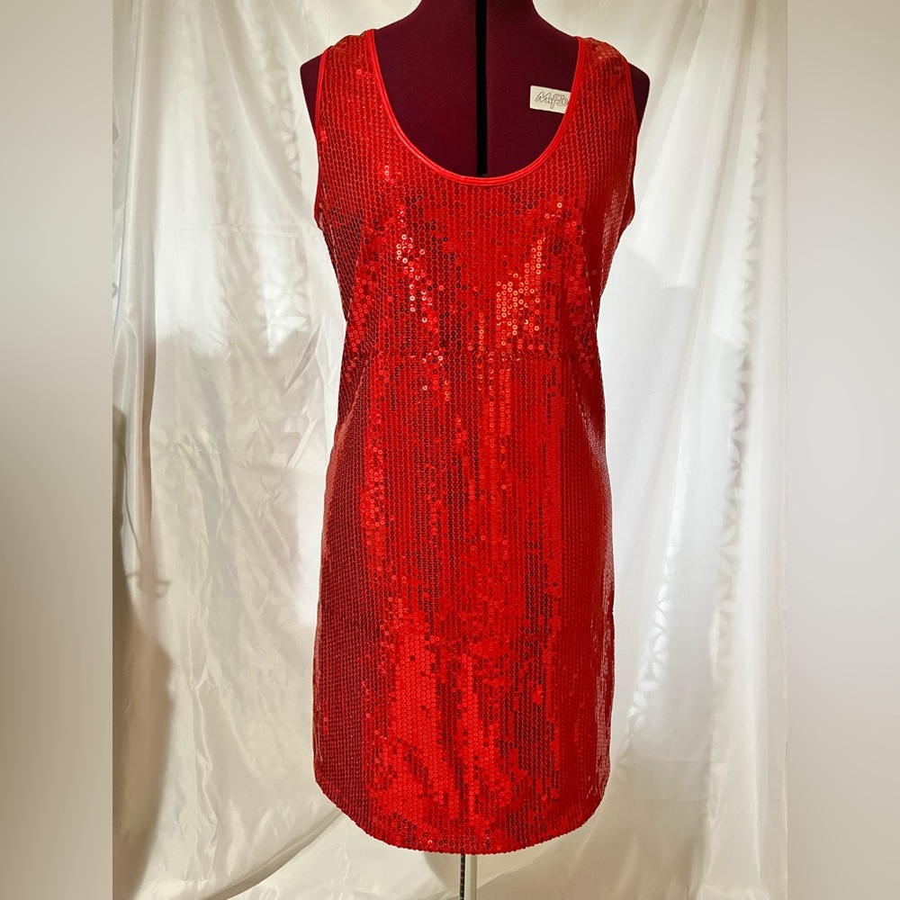 Red sequin dress, size Large